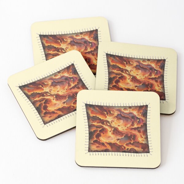 Item preview, Stitched Opening Reveals Lava designed and sold by MoxisWatercolor.