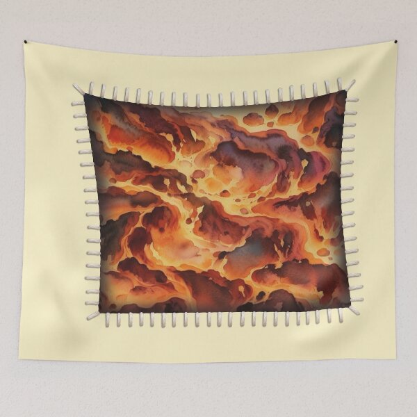 Item preview, Stitched Opening Reveals Lava designed and sold by MoxisWatercolor.
