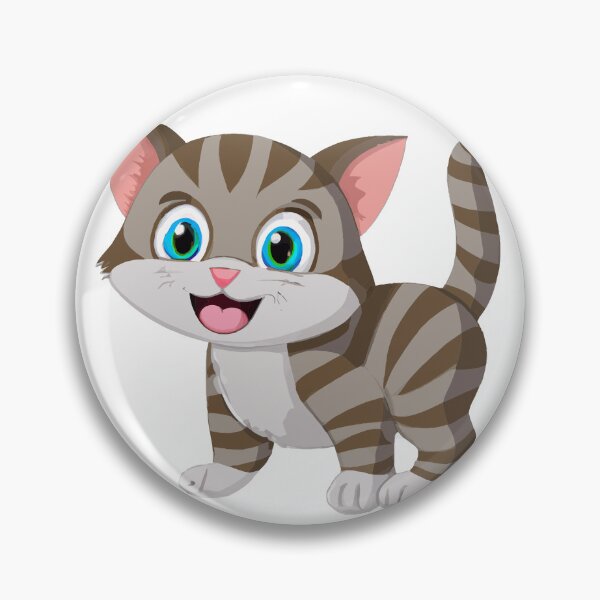 Item preview, Cute Happy Tabby Kitten Cartoon designed and sold by HackerLooks.