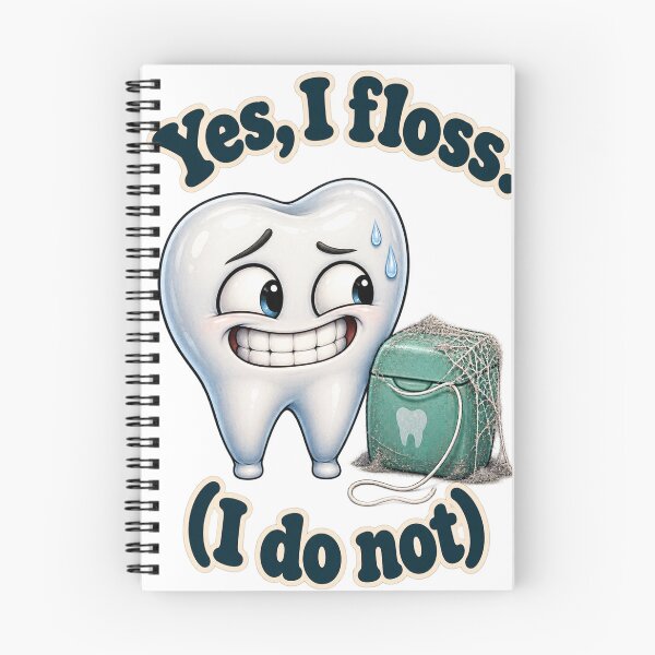 Item preview, Yes I Floss (I Do Not) - Funny Dental Tooth designed and sold by ManxCatAndy.