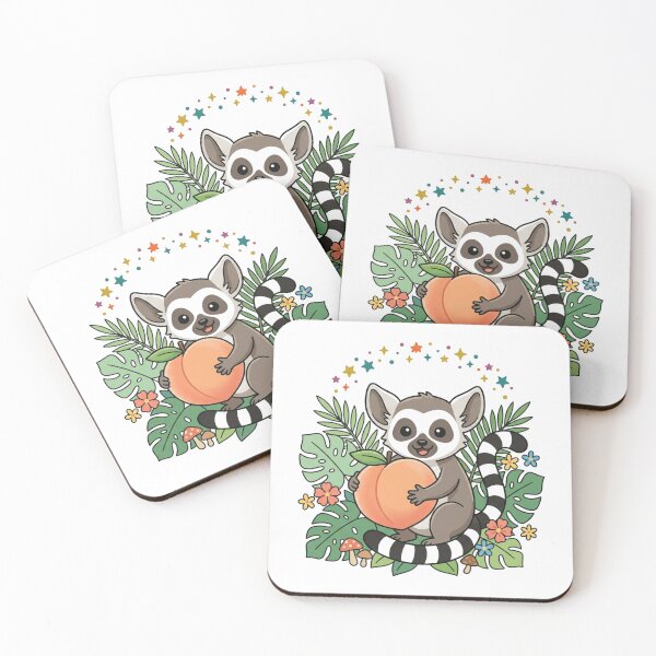Item preview, Cute Avatar Flying Lemur Momo with Peach designed and sold by Fine-Arts-Lab.