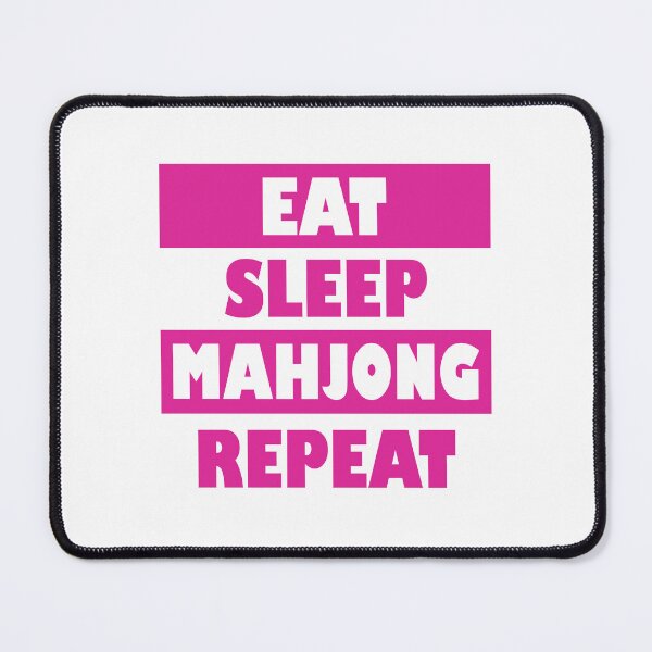 Item preview, Eat Sleep Mahjong Repeat Pink designed and sold by NinniSilver.