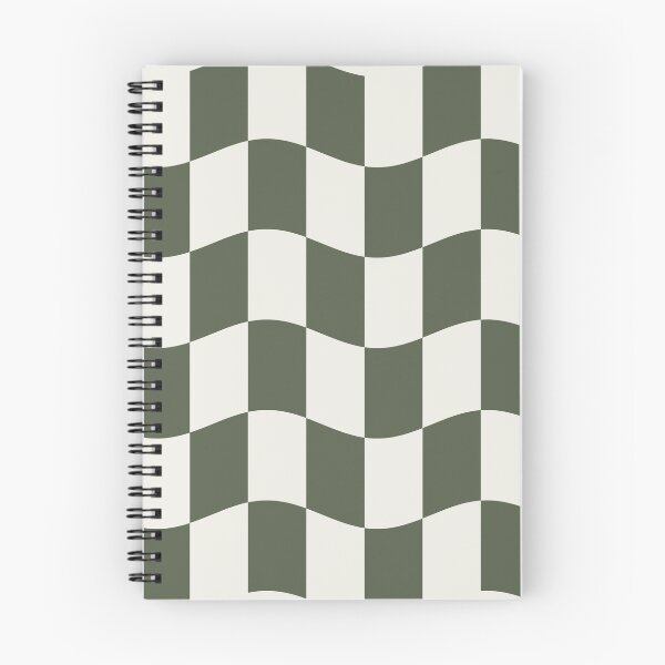 Item preview, Sage Green Wavy Checkerboard Retro Pattern designed and sold by ChromaLens.