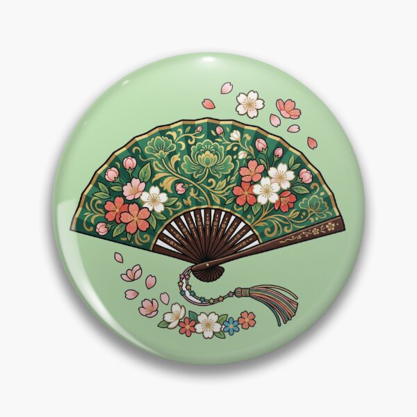 Item preview, Avatar Kyoshi Warrior Hand Fan Cherry Blossom designed and sold by Fine-Arts-Lab.