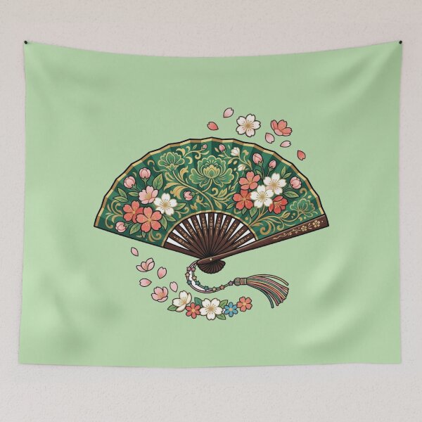 Item preview, Avatar Kyoshi Warrior Hand Fan Cherry Blossom designed and sold by Fine-Arts-Lab.