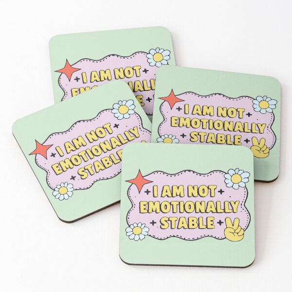 Item preview, I Am Not Emotionally Stable Cute Retro Y2K Pastel Design designed and sold by BrownHorse90s.