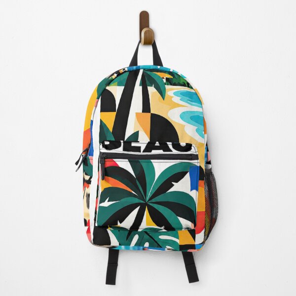 Item preview, Colorful geometric poster illustration of a tropical Seychelles designed and sold by ckybe.