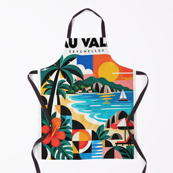 Artikelvorschau, Colorful geometric poster illustration of a tropical Seychelles entworfen und verkauft von ckybe.