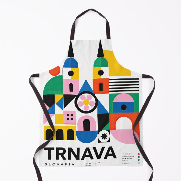 Artikelvorschau, Colorful geometric travel poster for Trnava, Slovakia, featuring entworfen und verkauft von ckybe.