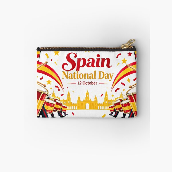 Item preview, Spain National Day illustration with Spanish flags, marching designed and sold by ckybe.