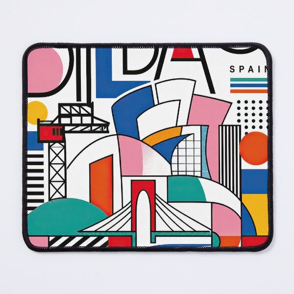 Item preview, Colorful abstract geometric cityscape poster featuring bold arch designed and sold by ckybe.