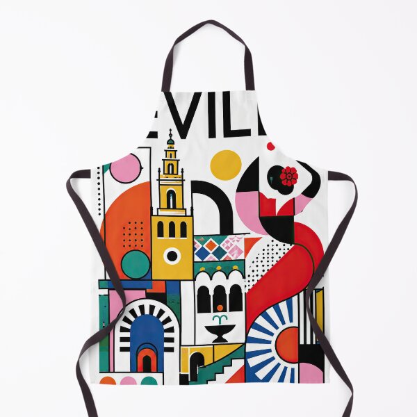 Artikelvorschau, Colorful geometric illustration of Seville featuring iconic arch entworfen und verkauft von ckybe.