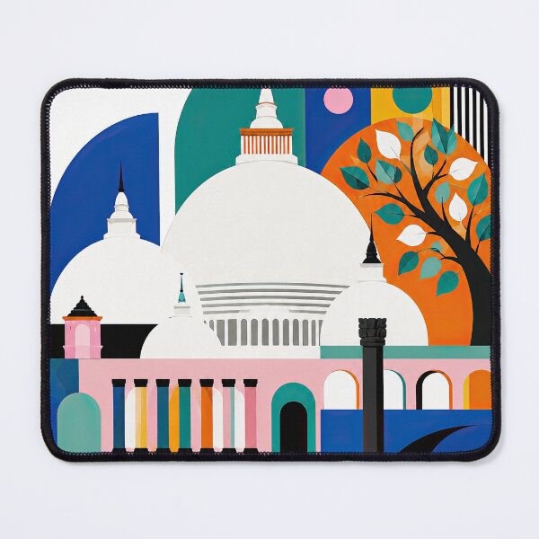 Item preview, Colorful geometric travel poster illustrating Anuradhapura, Sri designed and sold by ckybe.