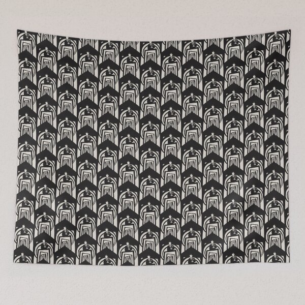 Item preview, Mystical Twilight Zone Tunnel Design in White - Surreal Abstract Vortex Art designed and sold by bepsiii.