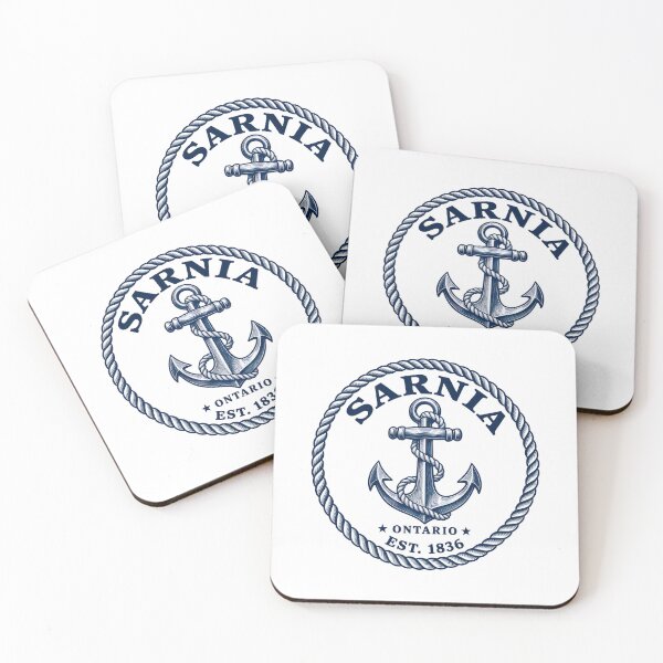 Aperçu de l'œuvre Sarnia Ontario Vintage Boat Anchor Nautical Graphic créée et vendue par Whirx.