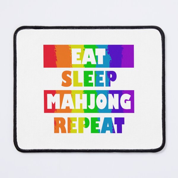 Item preview, Eat Sleep Mahjong Repeat Rainbow designed and sold by NinniSilver.