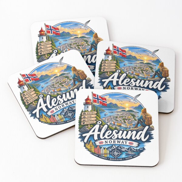 Item preview, Ålesund Norway – Fjords Mountains & Art Nouveau designed and sold by Wandervogel123.