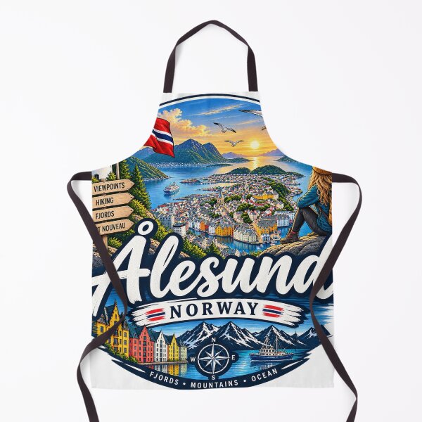 Item preview, Ålesund Norway – Fjords Mountains & Art Nouveau designed and sold by Wandervogel123.