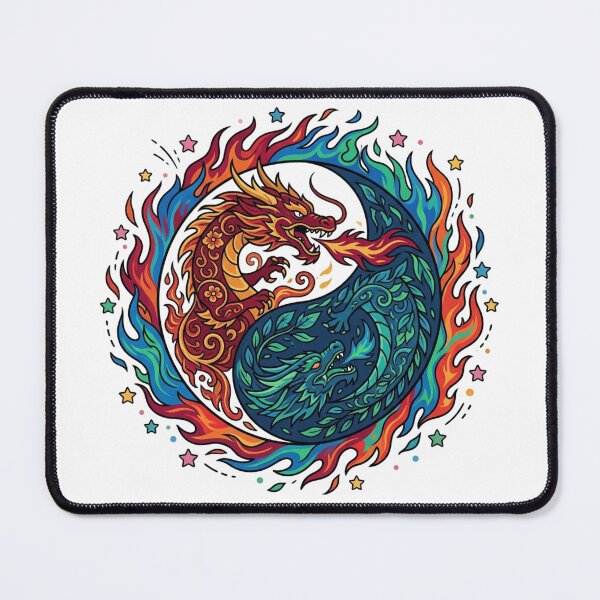 Item preview, Avatar Fire and Ocean Dragons Yin Yang Circle designed and sold by Fine-Arts-Lab.