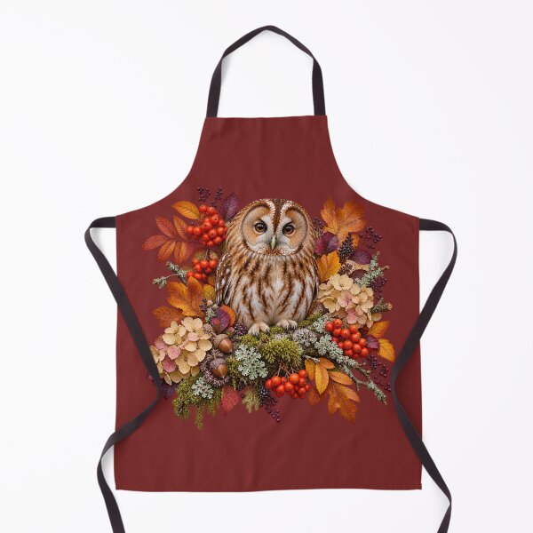 Item preview, Harvest Owl – Realistic Autumn Botanical Portrait designed and sold by Golden Era Studio.