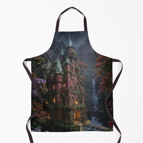 Item preview, The Crimson Ivy Cascade Castle - Fairytale Forest Art designed and sold by Vhelir-Art.