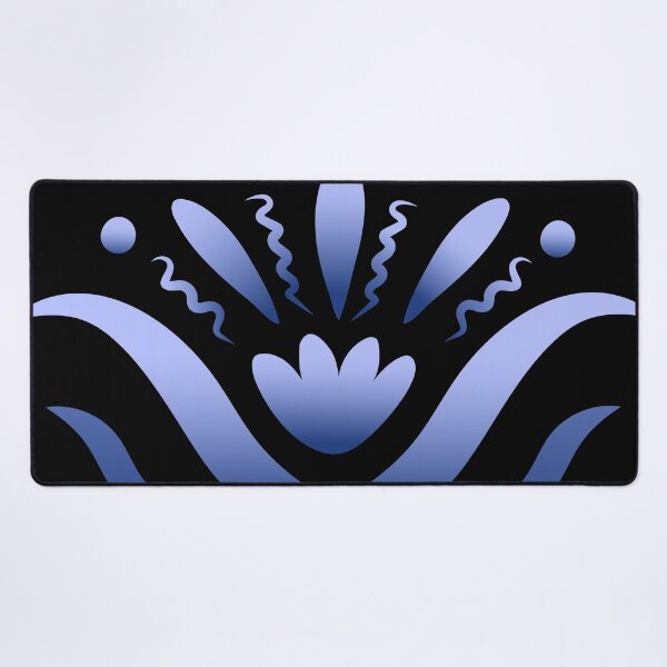 Item preview, Mystical Blue Teal Gradient Lotus Boho Ornament designed and sold by ZorianArt.