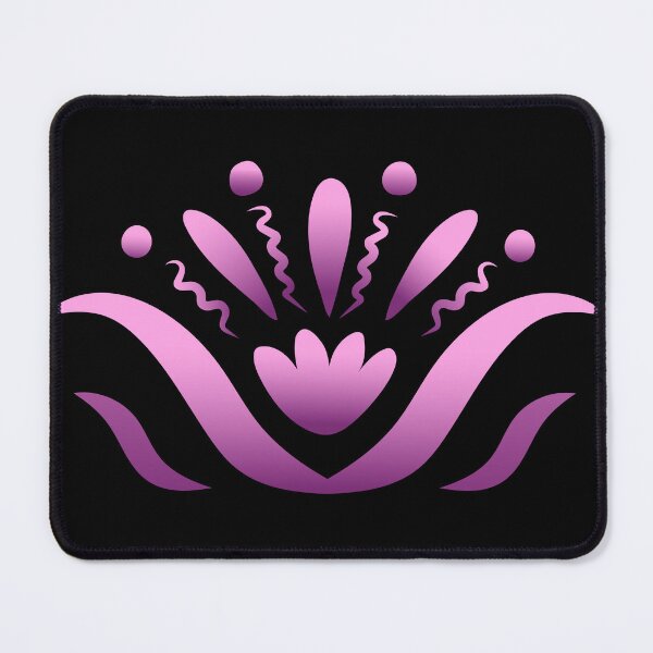 Item preview, Mystical Neon Pink Gradient Lotus Boho Ornament designed and sold by ZorianArt.