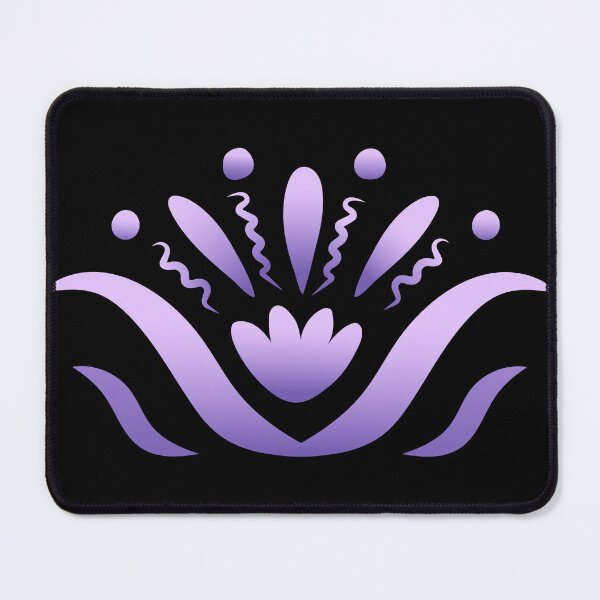 Item preview, Mystical Purple Boho Ornament Lotus Silhouette designed and sold by ZorianArt.