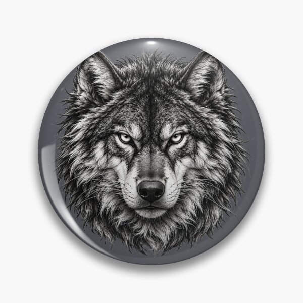 Item preview, Detailed Black and White Wolf Head - Majestic Alpha Wolf Line Art designed and sold by chicworld2026.
