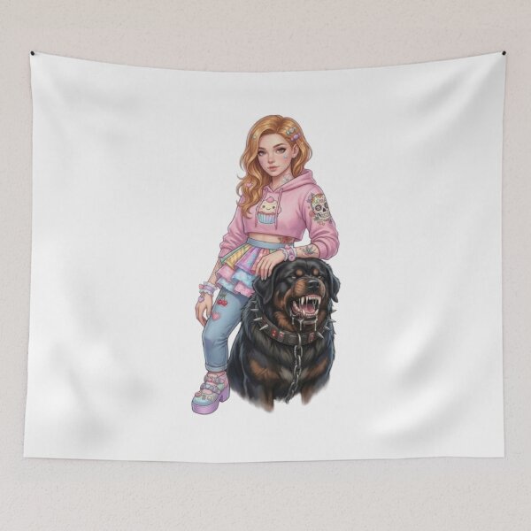 Item preview, Pastel Girl and Fierce Rottweiler designed and sold by CHRIST5000.