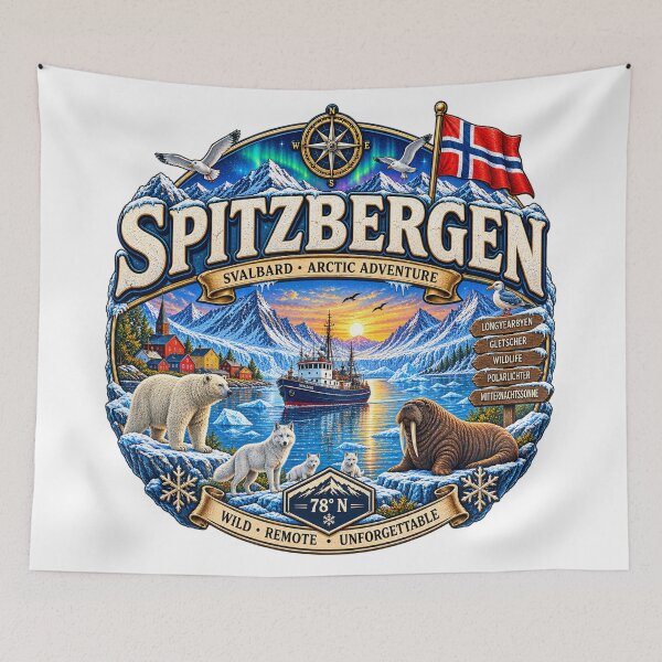 Item preview, Spitsbergen Svalbard – Arctic Polar Bear & Northern Lights designed and sold by Wandervogel123.