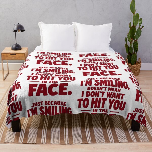 Item preview, Just Because Im Smiling Sarcastic Funny Quote Art designed and sold by EmmaSchaffer1.