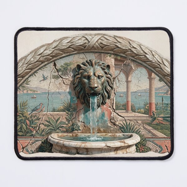 Item preview, The Lion's Spring: Roman Villa Fresco - Ancient Mosaic Art  designed and sold by codex antique.