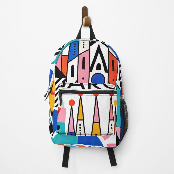 Artikelvorschau, Colorful geometric illustration of Barcelona featuring stylized entworfen und verkauft von ckybe.