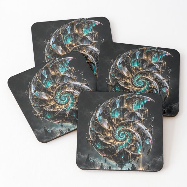 Artikelvorschau, Surreal Spiral  Architecture in Turquoise entworfen und verkauft von Personiq Kaleido.