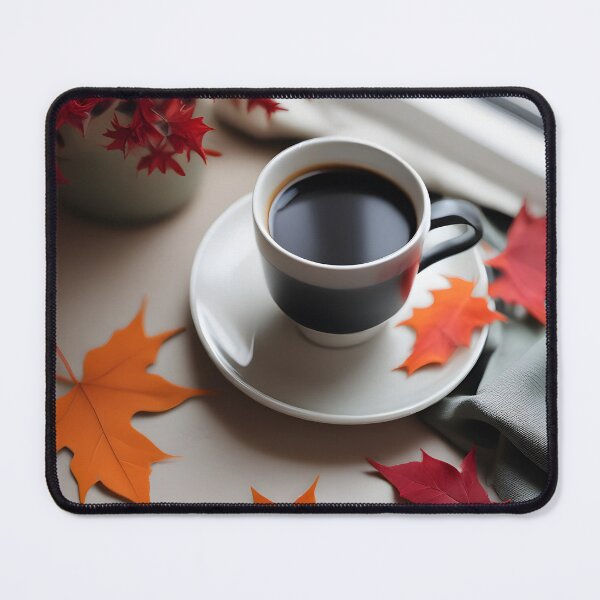 Item preview, Cozy Coffee Cup with Autumn Leaves designed and sold by ChromaLens.