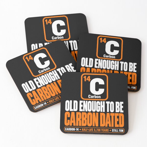 Item preview, Old Enough to Be Carbon Dated Birthday Chemistry Science T-Shirt designed and sold by Trendably.