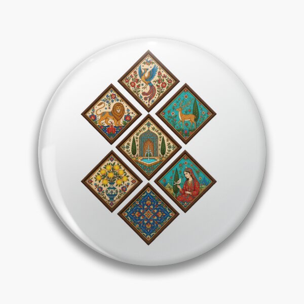 Item preview, Persian Miniature Art Collection – Traditional Floral & Wildlife Panels designed and sold by aliyehc.