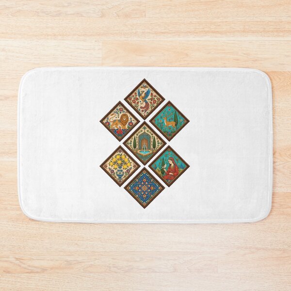 Item preview, Persian Miniature Art Collection – Traditional Floral & Wildlife Panels designed and sold by aliyehc.