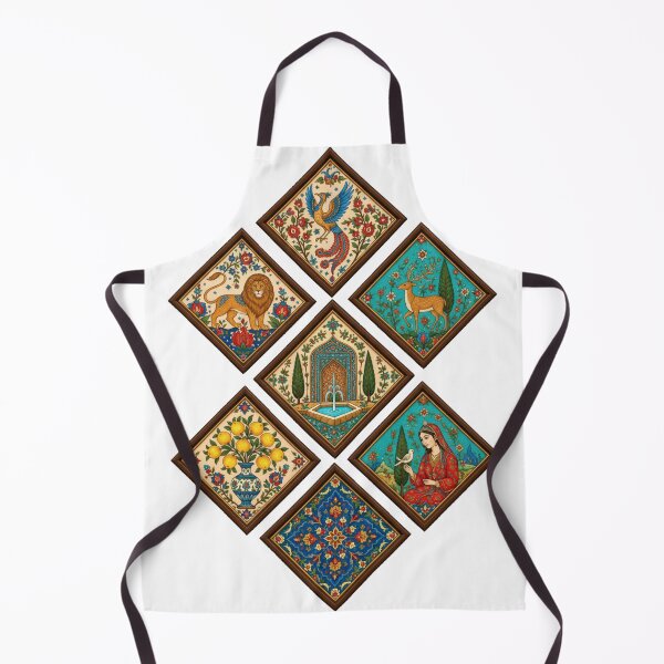 Item preview, Persian Miniature Art Collection – Traditional Floral & Wildlife Panels designed and sold by aliyehc.