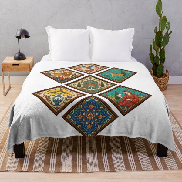 Item preview, Persian Miniature Art Collection – Traditional Floral & Wildlife Panels designed and sold by aliyehc.