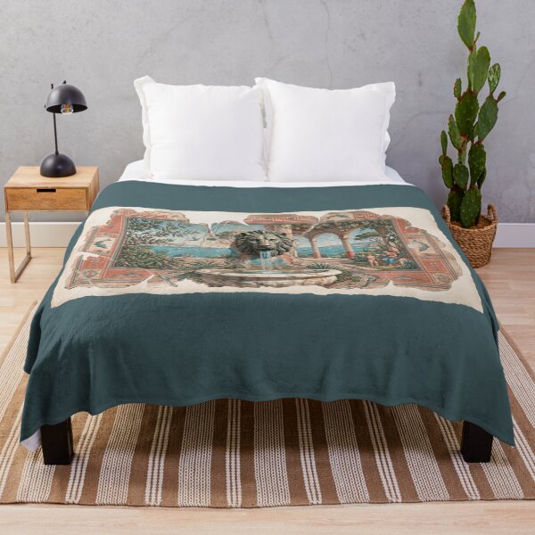 Item preview, The Lion's Fountain: Pompeian Wall Fragment - Ancient Roman Fresco designed and sold by codex antique.