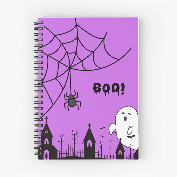Item preview, Spooky Halloween Ghost and Spider Web designed and sold by stickersbygwgw.