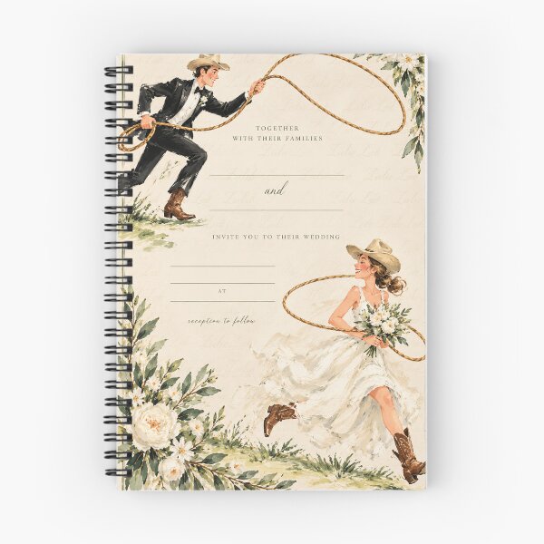 Item preview, Caught in Love – Funny Western Wedding Invitation designed and sold by LuluLeb.