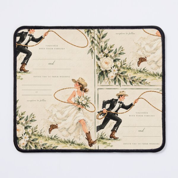 Item preview, Caught in Love – Funny Western Wedding Invitation designed and sold by LuluLeb.