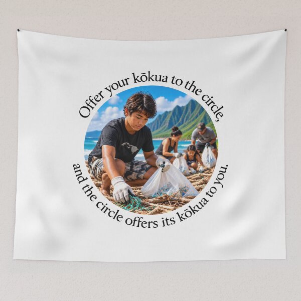Item preview, Polynesian Community Proverb - Offer your kōkua to the circle | Pacific Art designed and sold by ShakaLife.org.