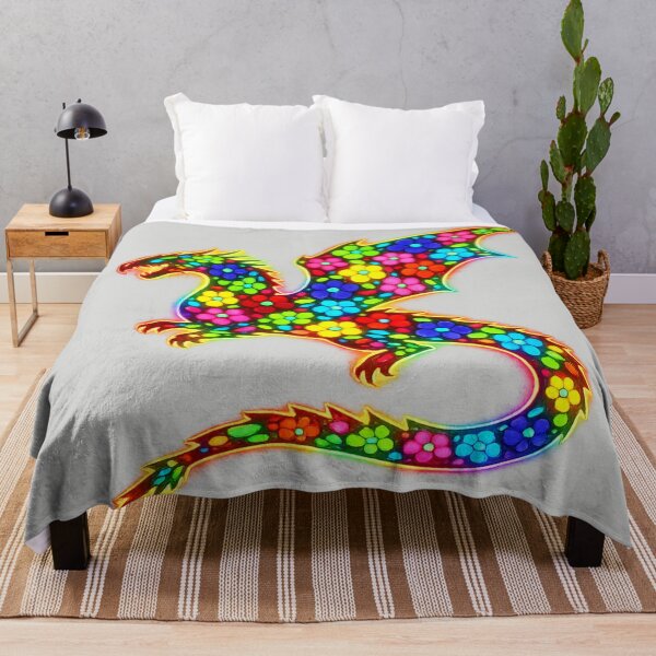Item preview, Dragon with Bright Flowers designed and sold by kel72.