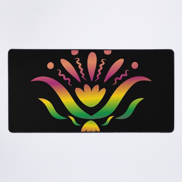 Item preview, Mystical Rainbow Green Gradient Lotus Boho Ornament 2 designed and sold by ZorianArt.