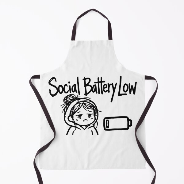 Item preview, Social Battery Low Funny Introvert Battery Meme designed and sold by TRIION.