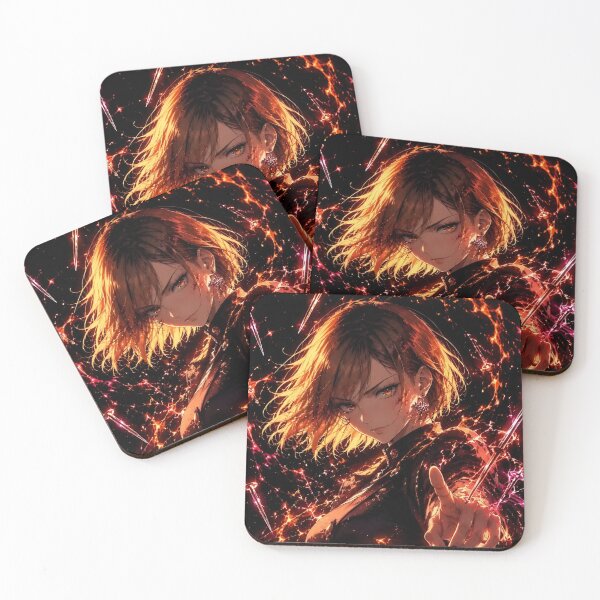 Item preview, Crimson Nail Sorceress – Dark Red Flame Anime Inspired Warrior designed and sold by Dyan4.